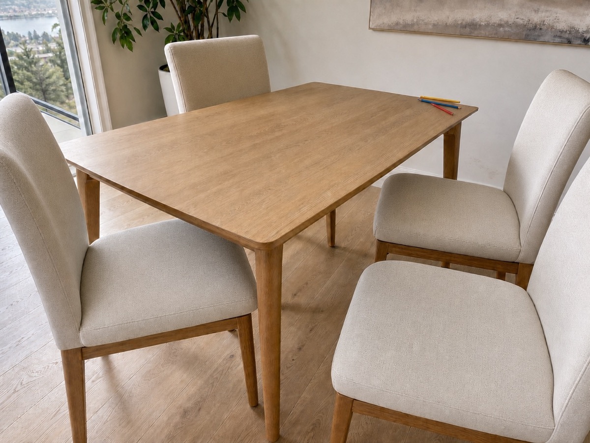 Dining chair upholstery after targeted treatment and a full fabric refresh